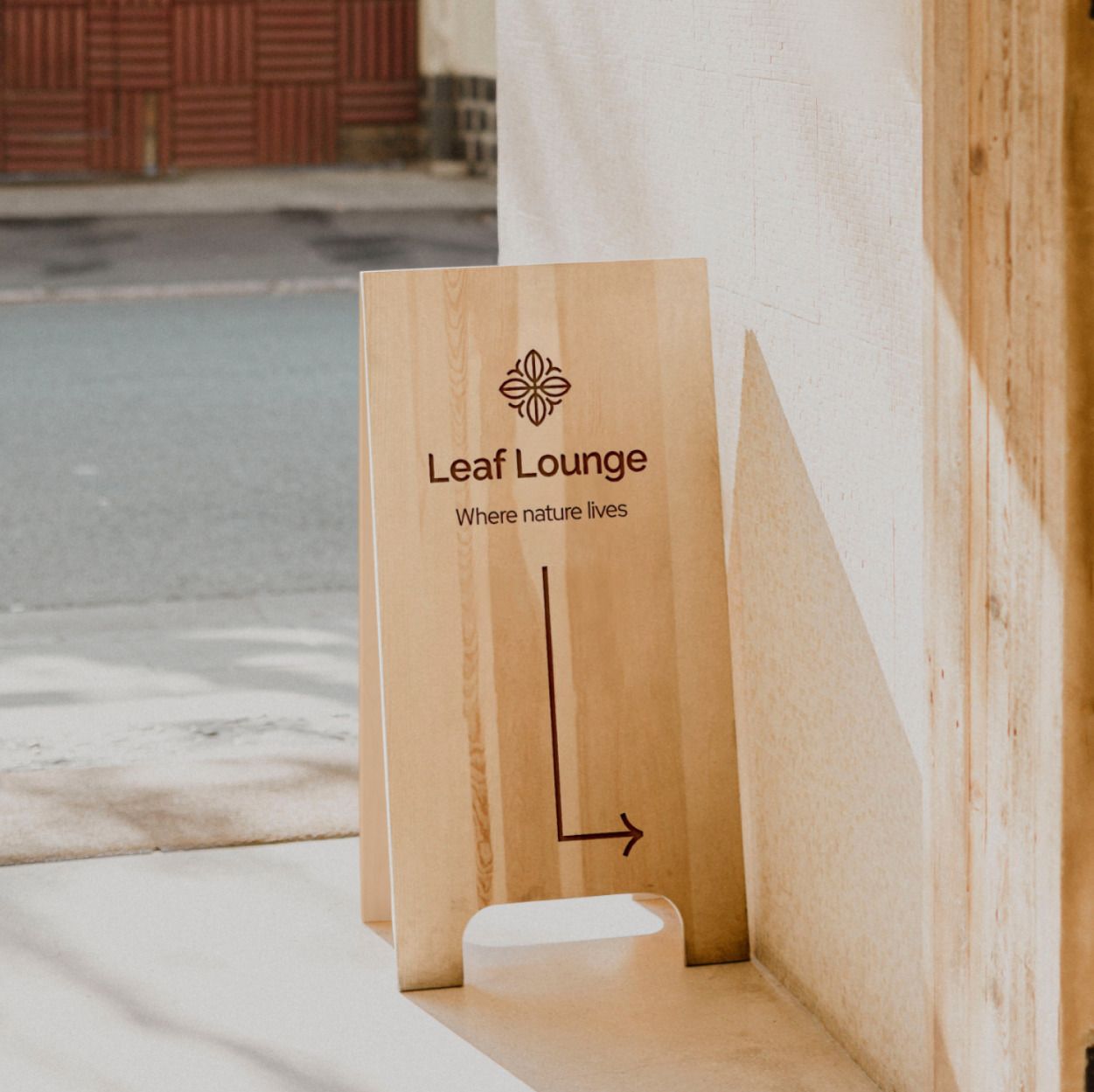 a wooden signboard