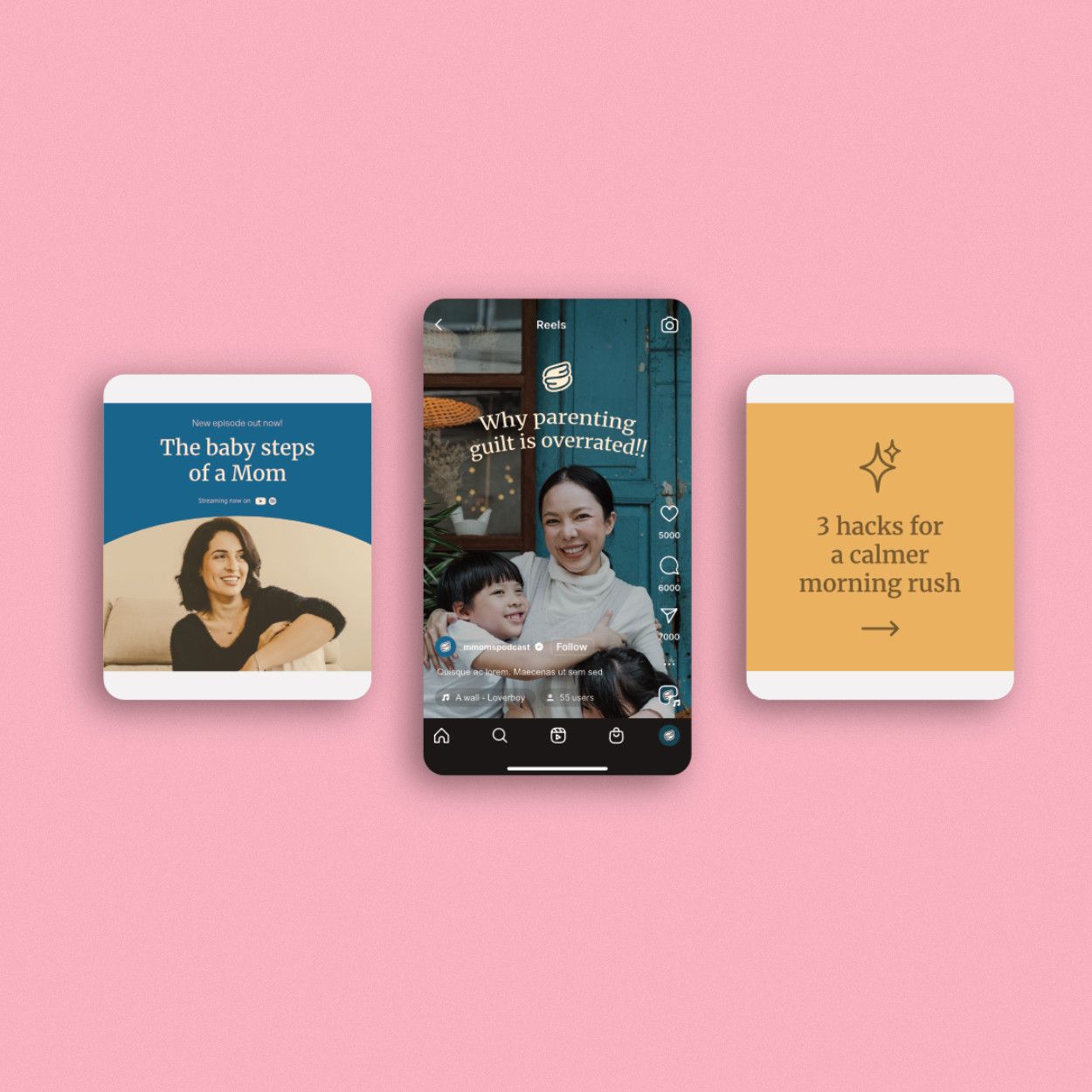 Social media designs for a podcast