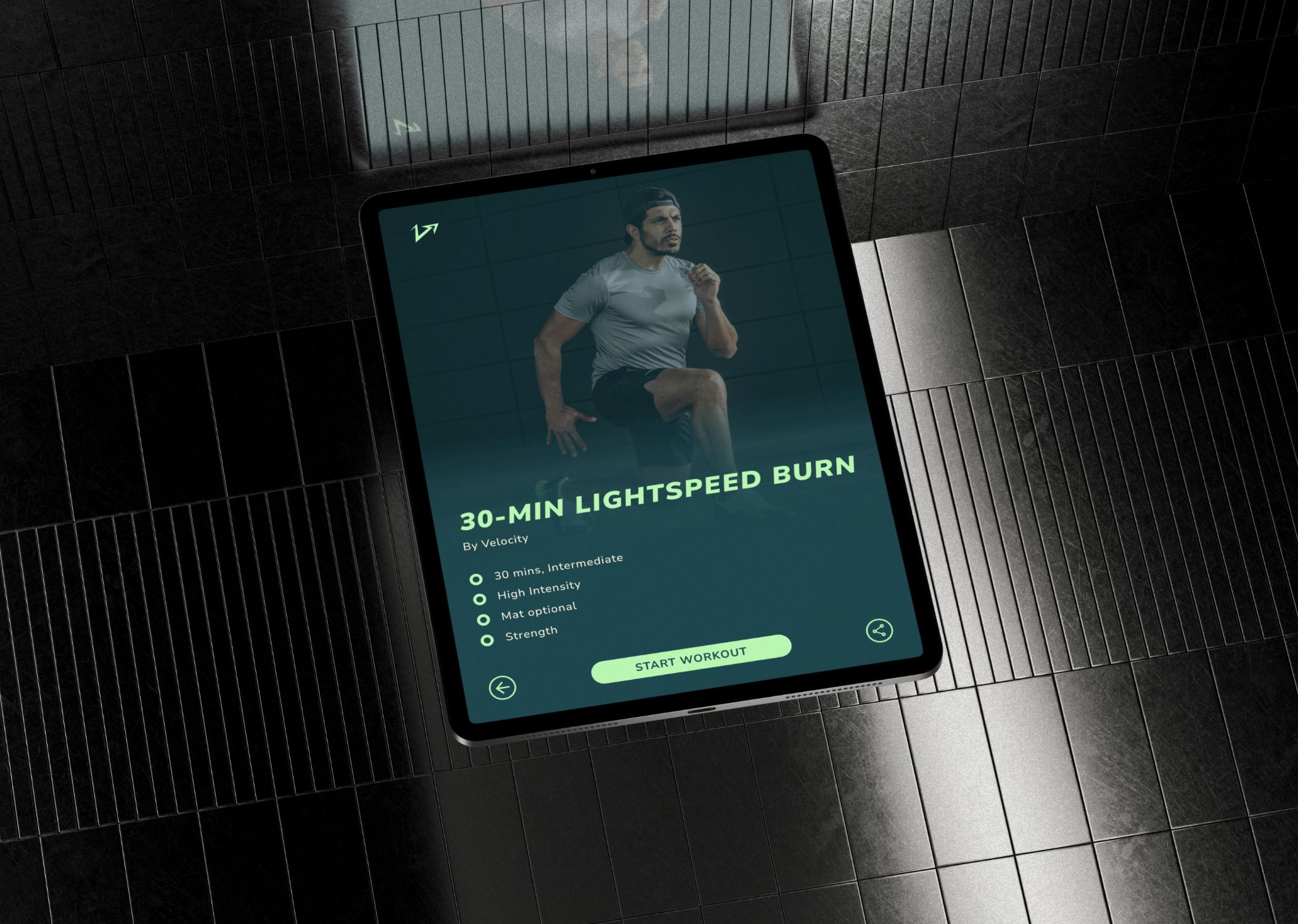 Fitness application on an ipad