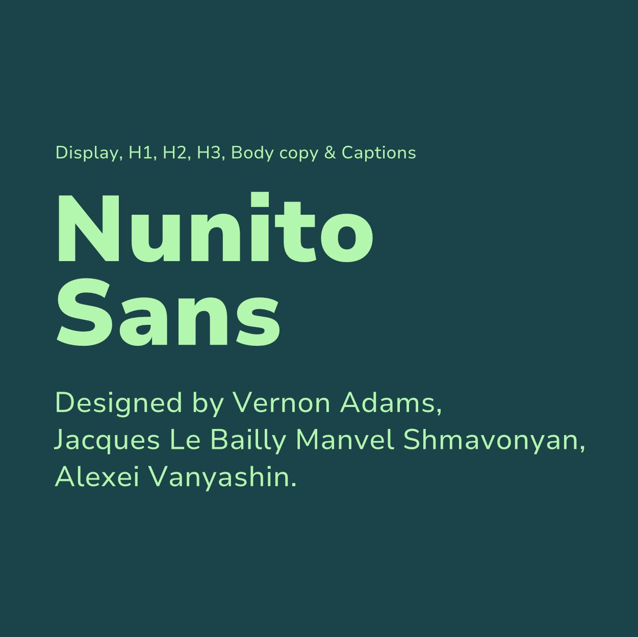 Typefaces